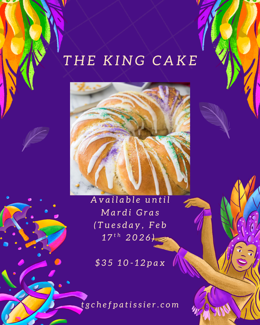King's cake for Mardi Gras!