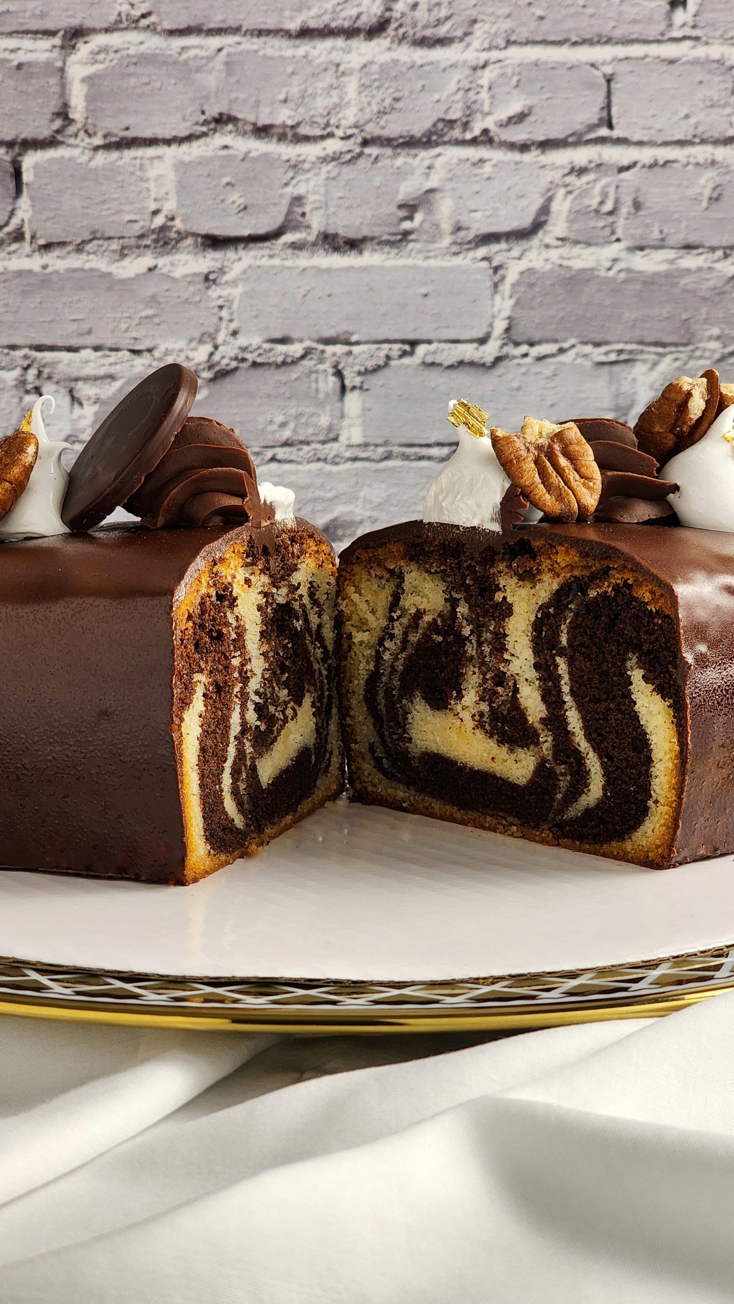 Chocolate Vanilla Marble Cake