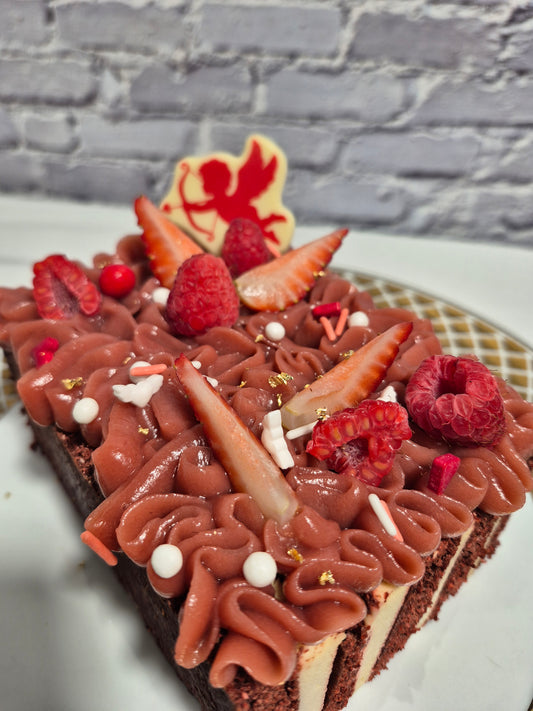 Zucchini Strawberry Red velvet protein cake